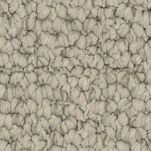 Detailed close-up of solution dyed nylon carpet featuring a chunky loop pile texture, ideal for living rooms and bedrooms. Colour Alps - light brown