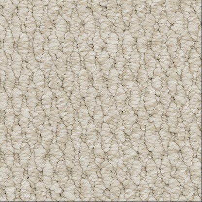 Textured beige carpet.