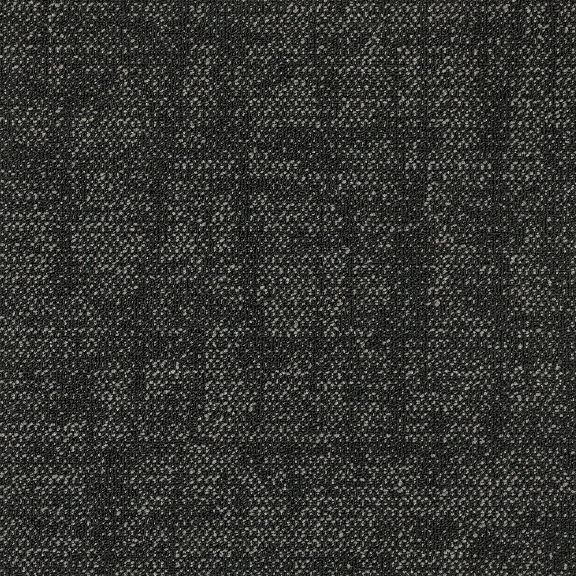 A close-up of a dark charcoal gray woven fabric texture with a subtle heathered pattern.