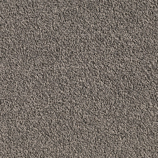 Textured grey cut pile twist carpet, Biridi.