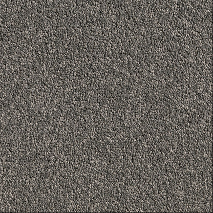 Close-up of grey carpet with texture.