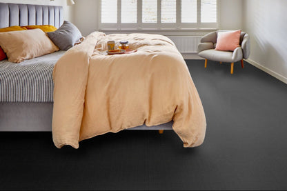 Bedroom with Genesis Carpet in the colour Caldera. Available at Award Carpets.