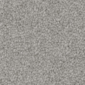 Close up of textured cut pile twist carpet, Grey Vapour Light grey.