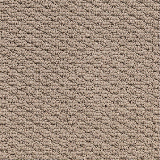 Patterned Loop Pile Carpet in the colour Almond a warm beige.
