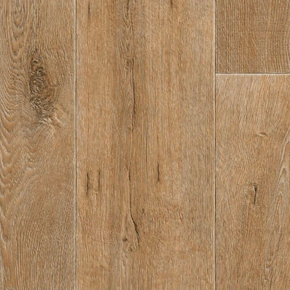 Wood look sheet vinyl flooring.