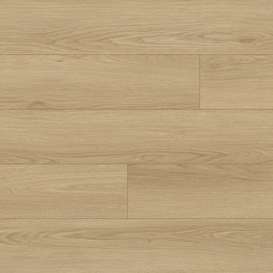 Light oak wood flooring planks with a natural grain pattern in warm beige and light brown tones.