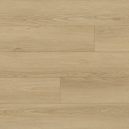 Light oak wood flooring planks with a natural grain pattern in warm beige and light brown tones.