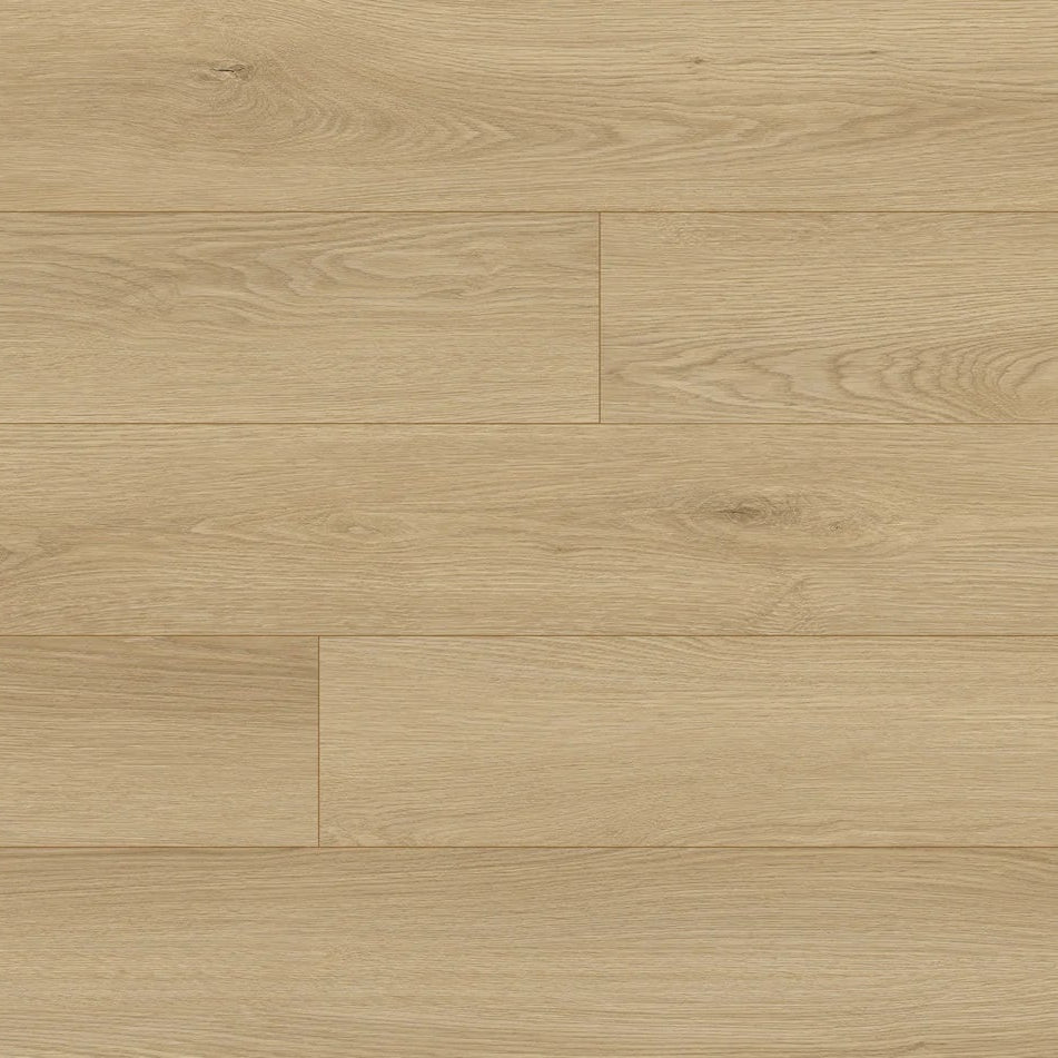 Light oak wood flooring planks with a natural grain pattern in warm beige and light brown tones.
