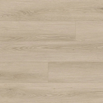Light beige wood-look flooring planks with a subtle grain pattern.