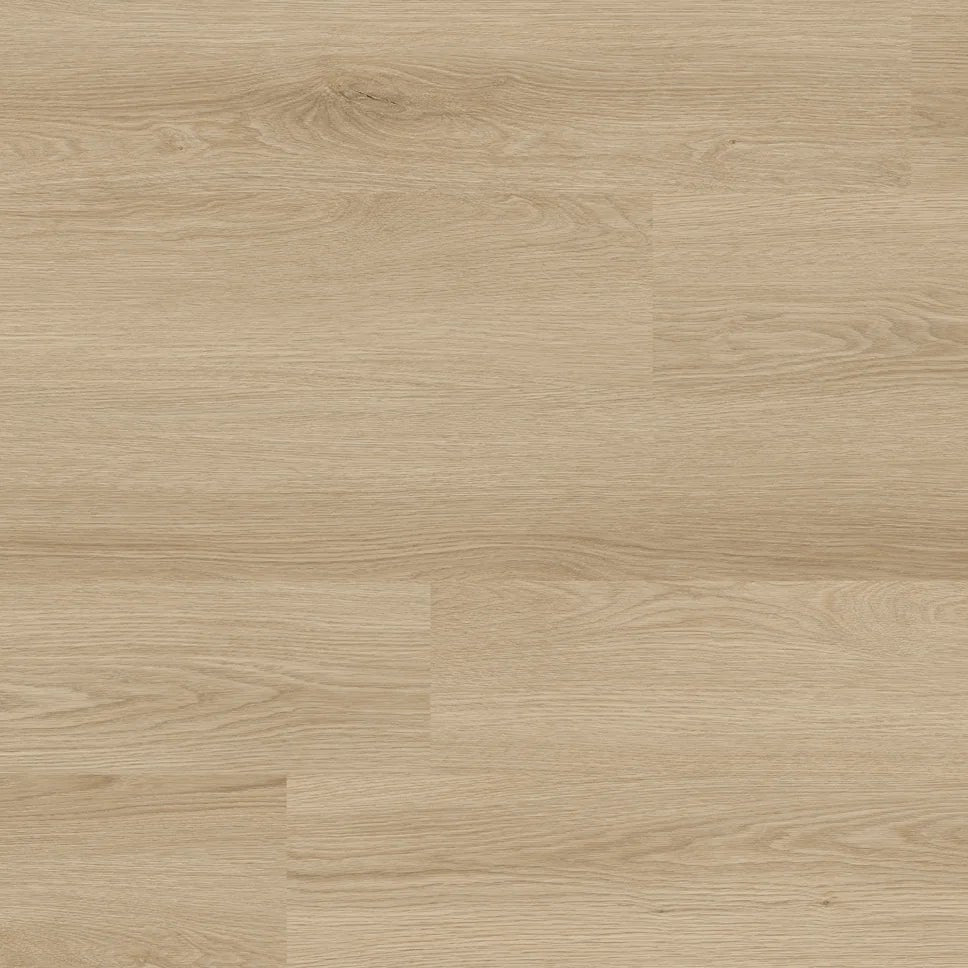 Light oak laminate planks with a natural grain texture in warm beige and light brown tones.