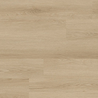 Light oak laminate planks with a natural grain texture in warm beige and light brown tones.