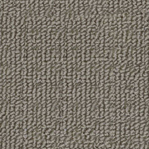 Sample swatch of Redbook Carpets Genesis loop-pile polypropylene carpet in Native Rock, showing a textured neutral light brown stone colour with a low looped square pattern.