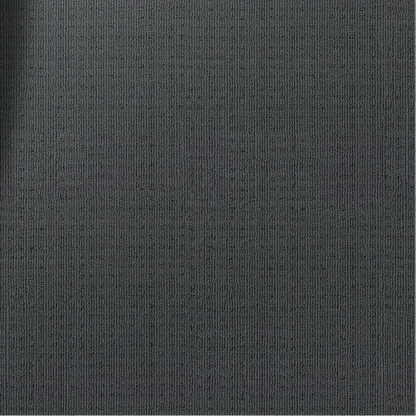 Sample swatch of Redbook Carpets Genesis loop-pile polypropylene carpet in Dark Cloud, showing a textured dark charcoal grey colour with a low looped square pattern.