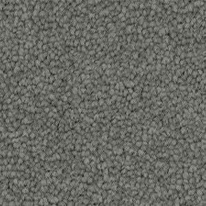 Close up of Godfrey Hirst Inspirational Dark Grey triexta carpet sample showing the cut pile twist texture in a rich dark grey tone.