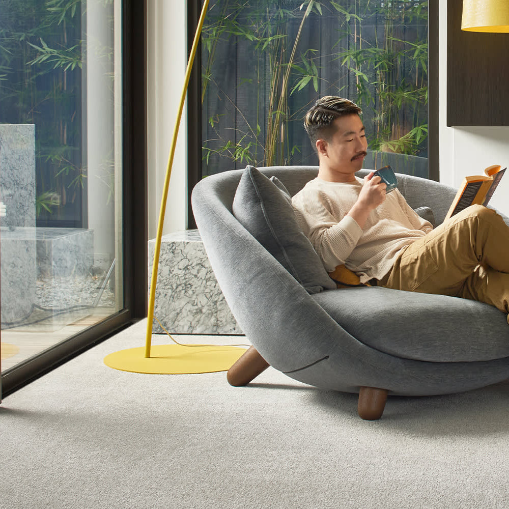 Soft Sunrise carpet by Godfrey Hirst installed in modern living room