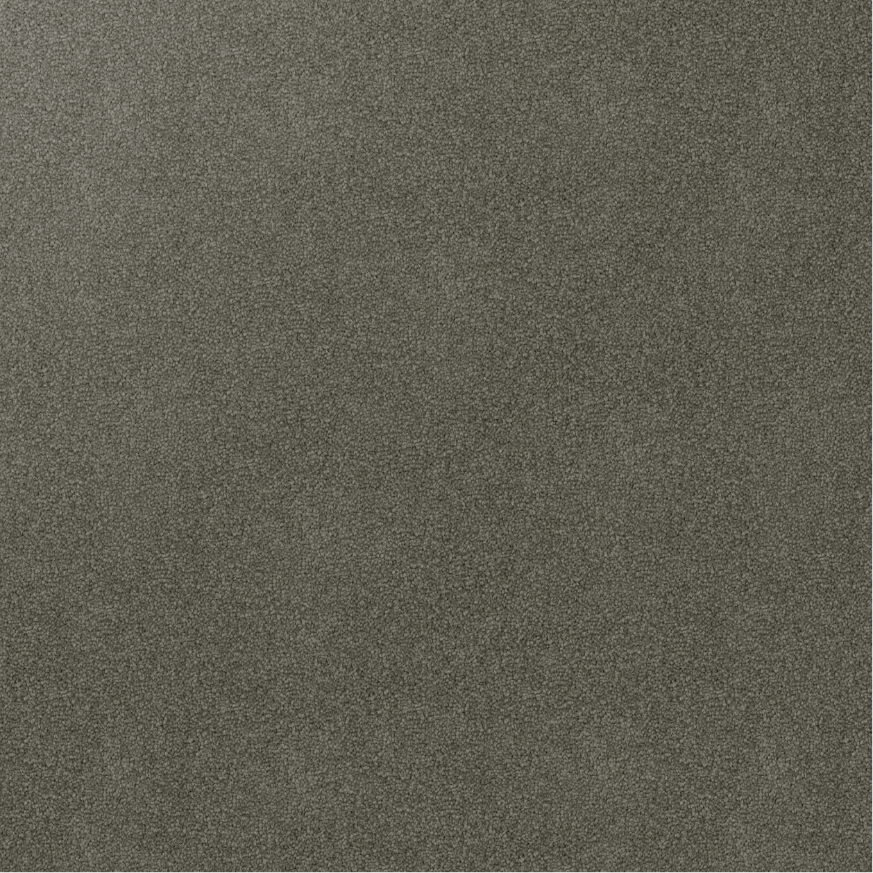 Godfrey Hirst Inspirational Manatee carpet sample showing soft triexta cut pile twist texture in a warm neutral grey-beige tone.